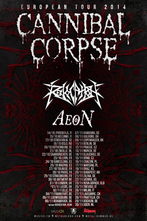 cannibal corpse tour