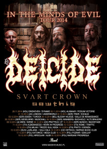 Deicide poster 2014 new online with dates